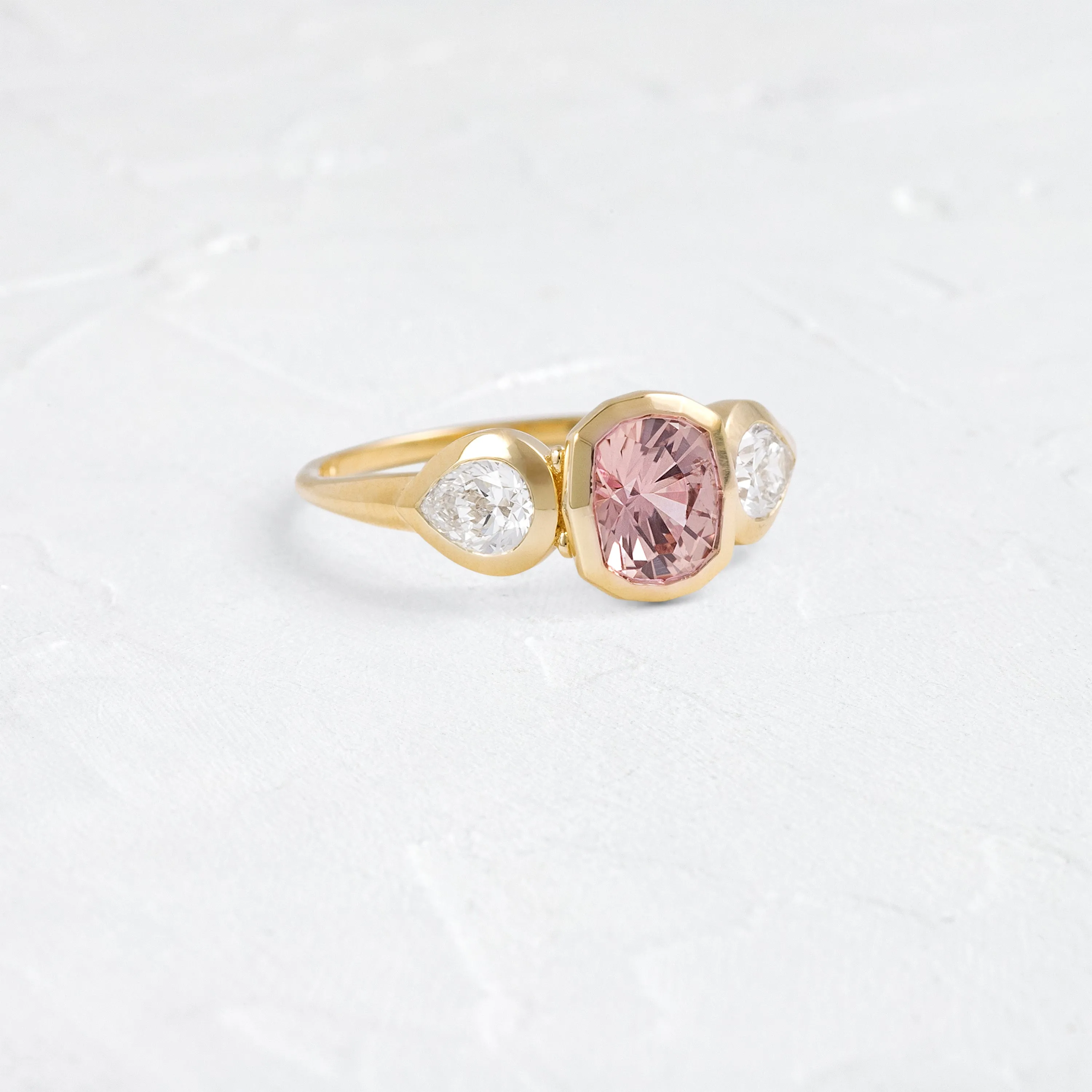 Moonrise Ring, 1.36ct. Pink Montana Sapphire