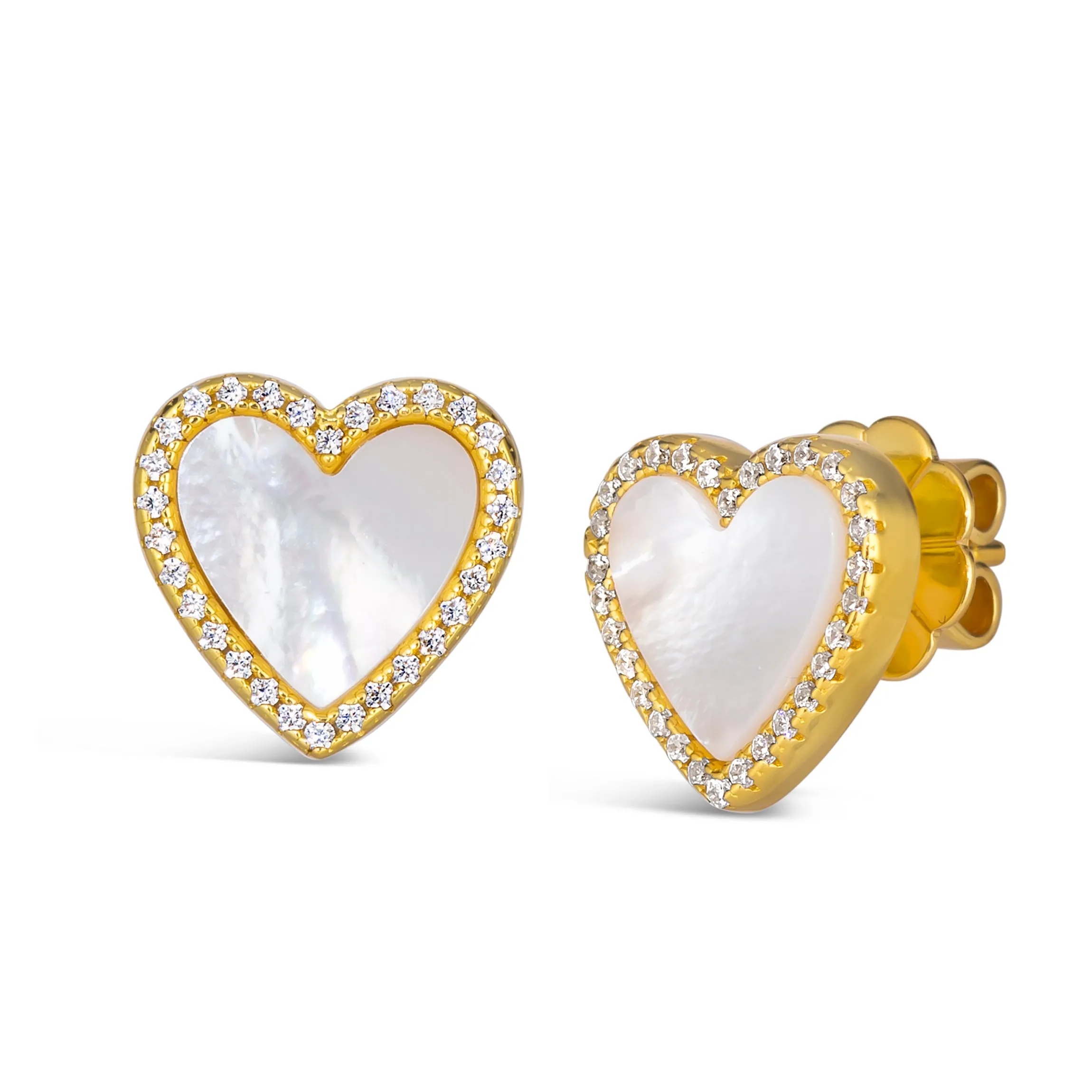 Mother of Pearl Studs by Kathy Hilton