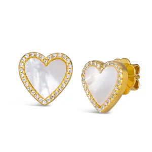 Mother of Pearl Studs by Kathy Hilton