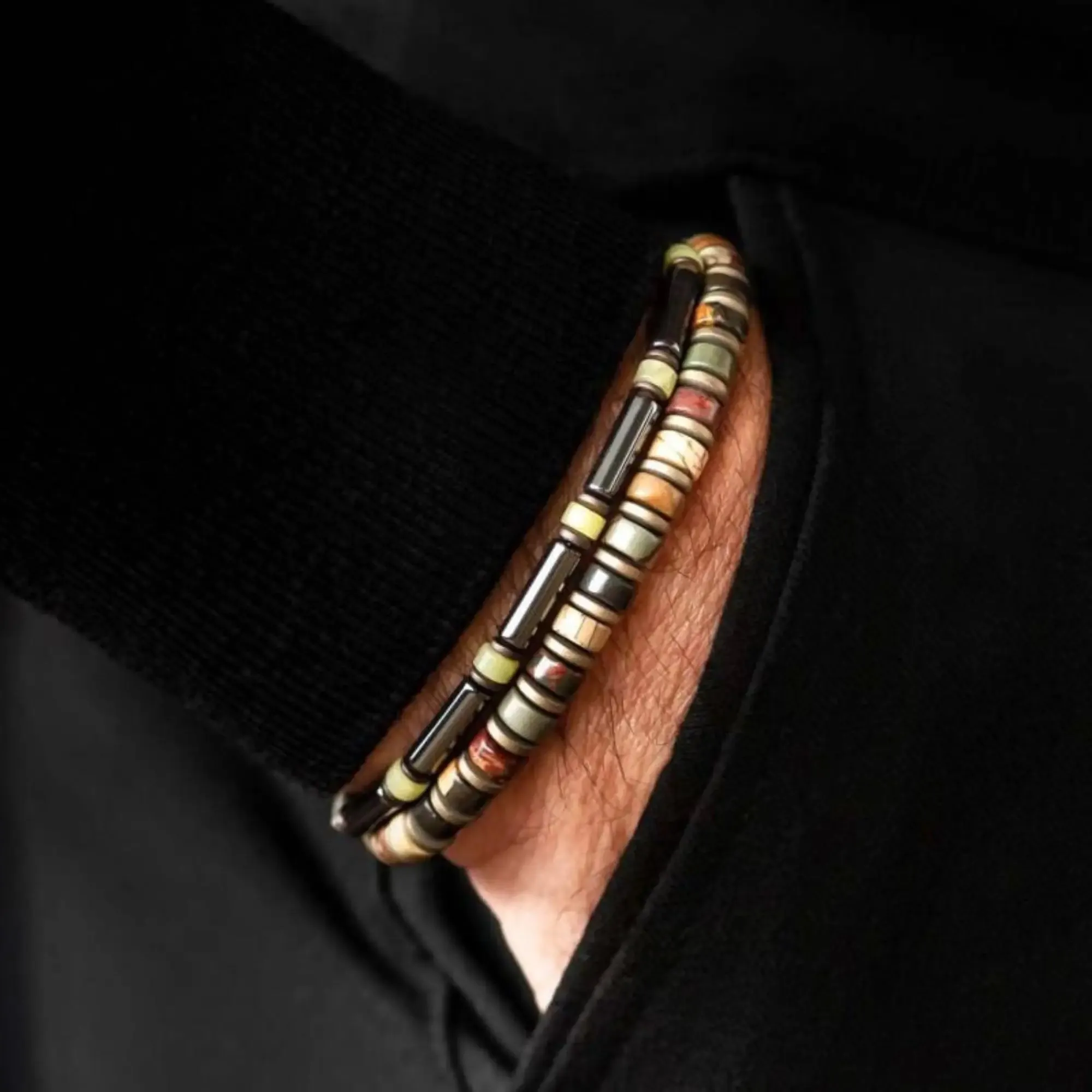 Multicolor Picasso Jasper Bracelet IV (6mm)