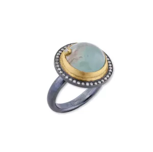 My World Aquaprase & Cognac Diamond Ring