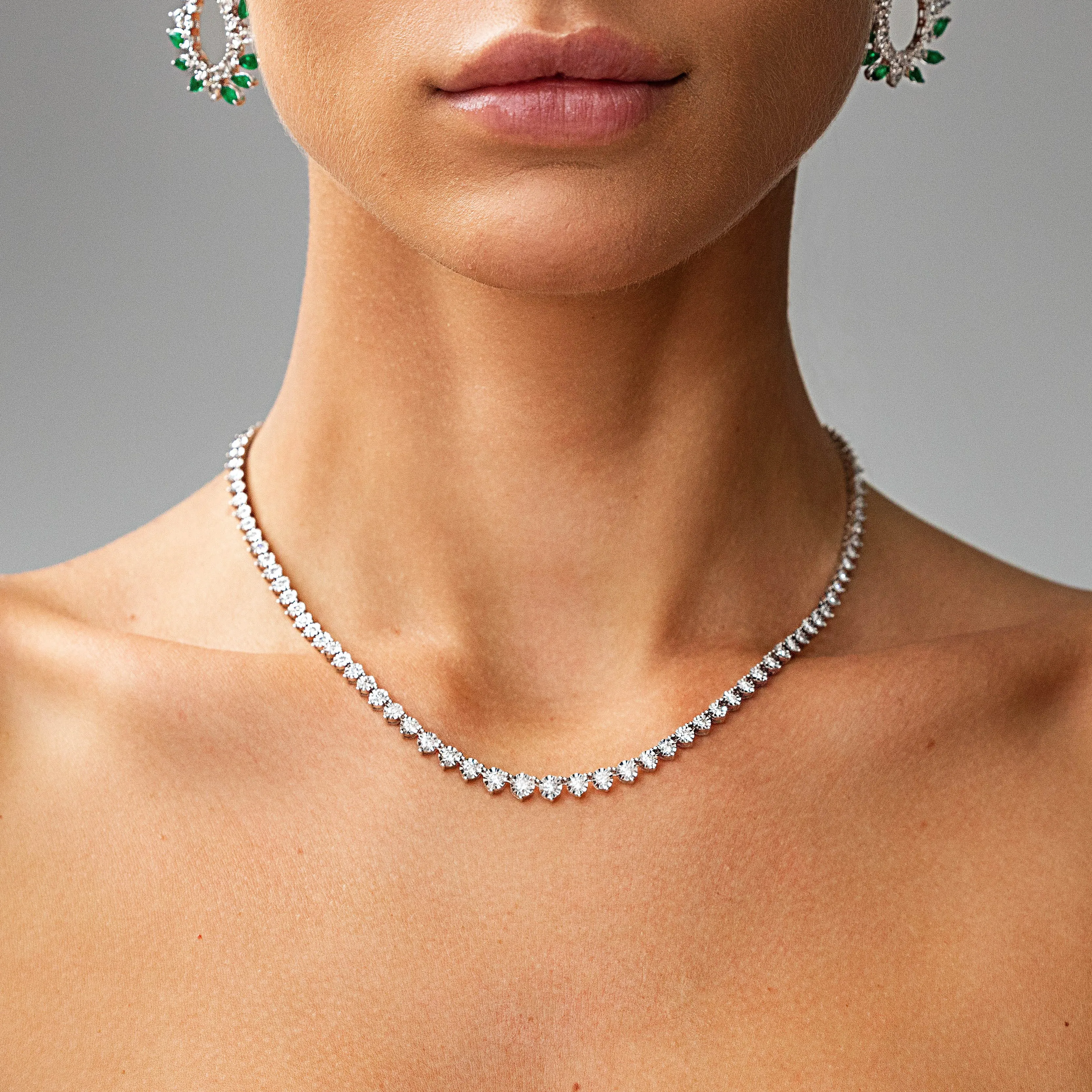 Mylene Graduated Diamond Tennis Necklace