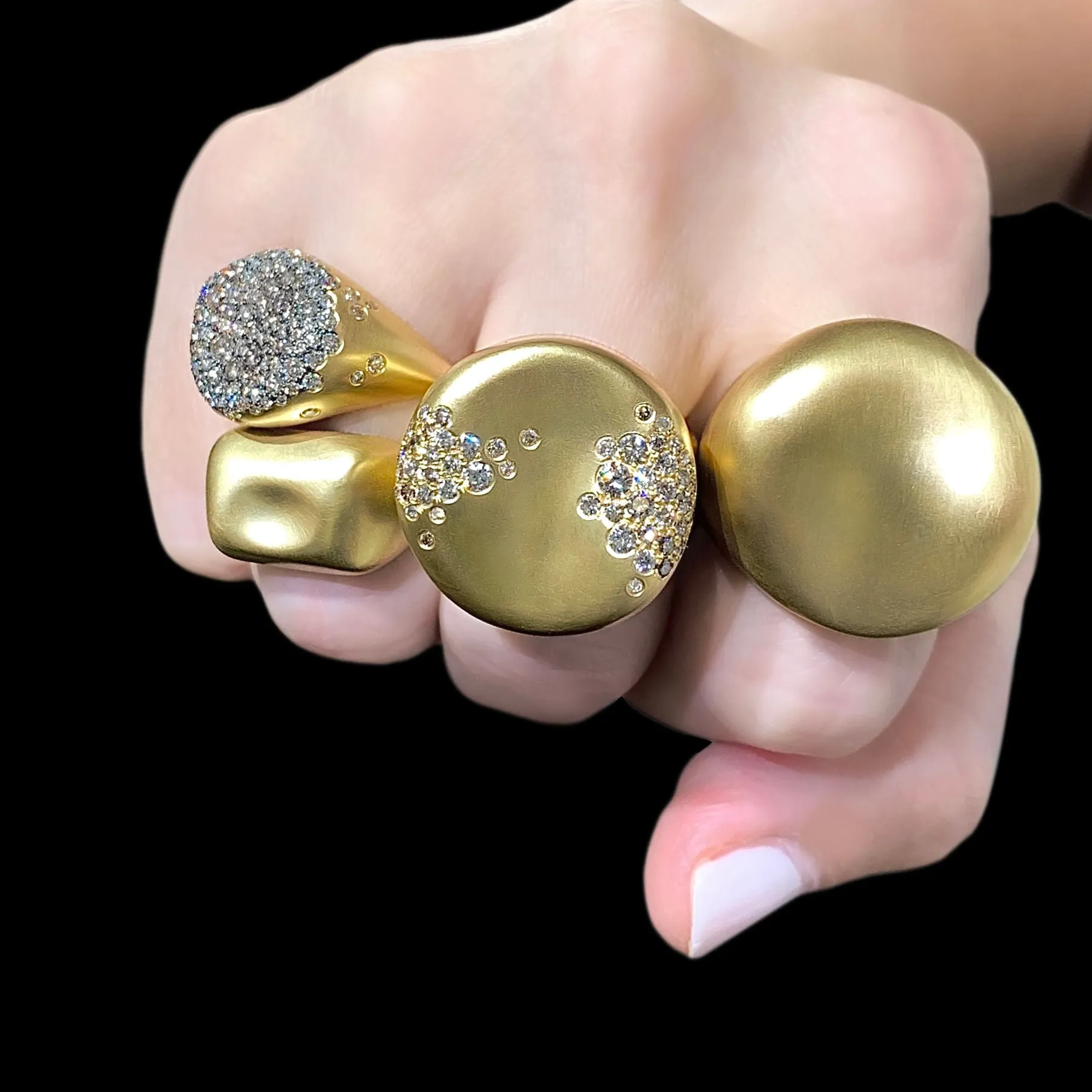 Nada Ghazal  Gold Round Malak Ring