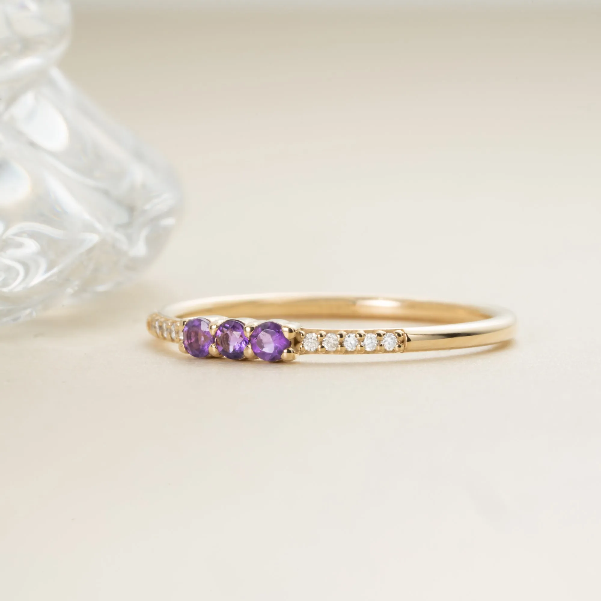 Natural Amethyst and Diamond Ring, Jamie