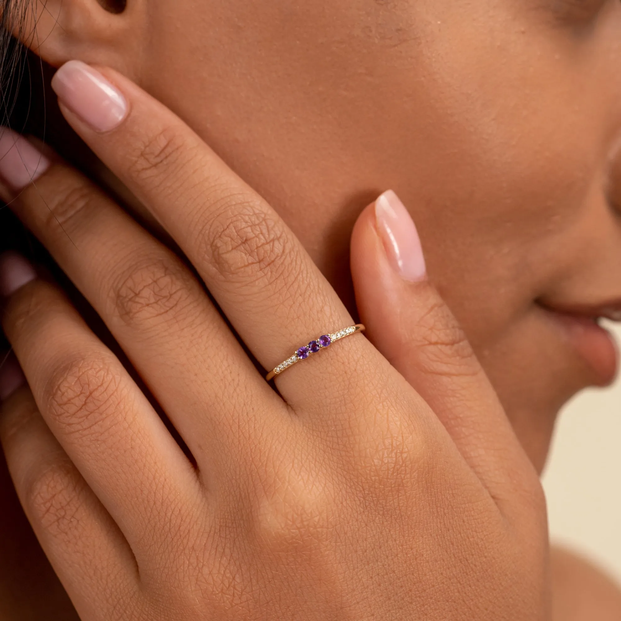 Natural Amethyst and Diamond Ring, Jamie