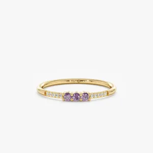 Natural Amethyst and Diamond Ring, Jamie