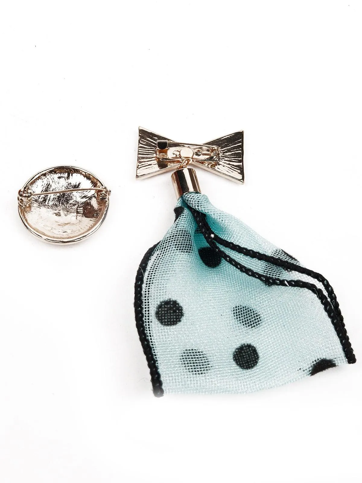 Odette Women Blue Metal Brooch