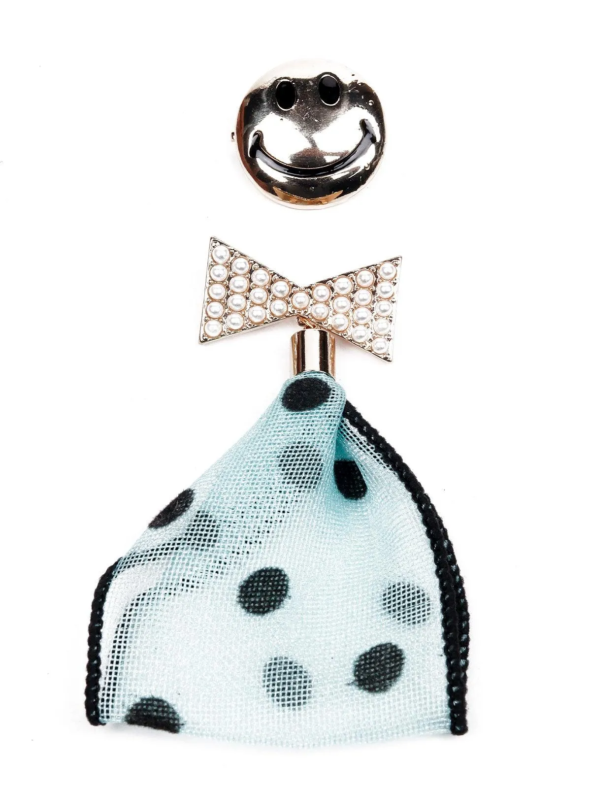 Odette Women Blue Metal Brooch