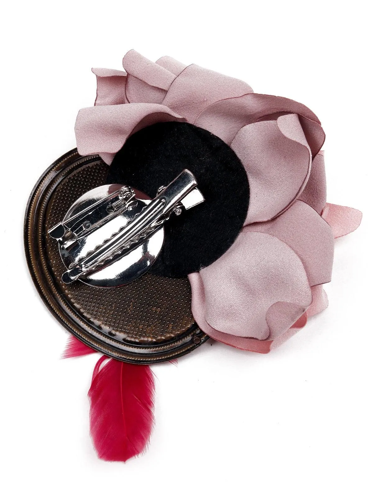 Odette Women Maroon Metal Brooch