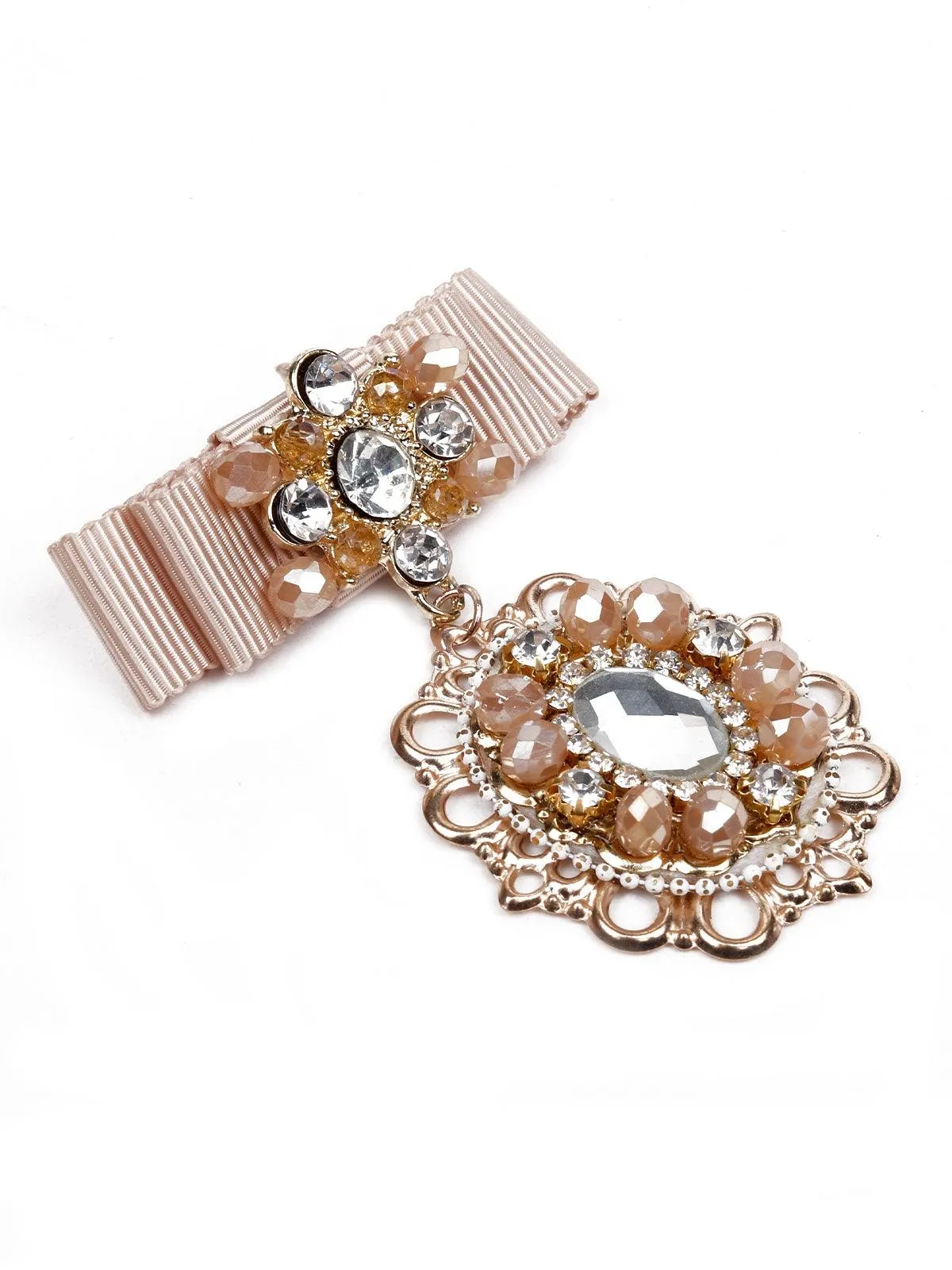 Odette Women Orange Metal Brooch