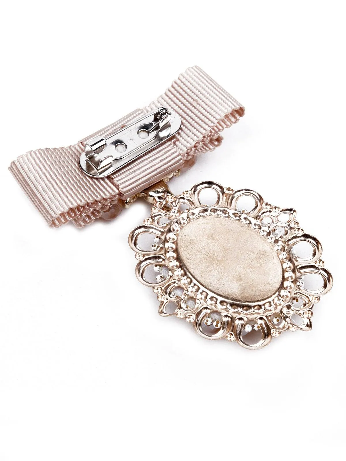 Odette Women Orange Metal Brooch