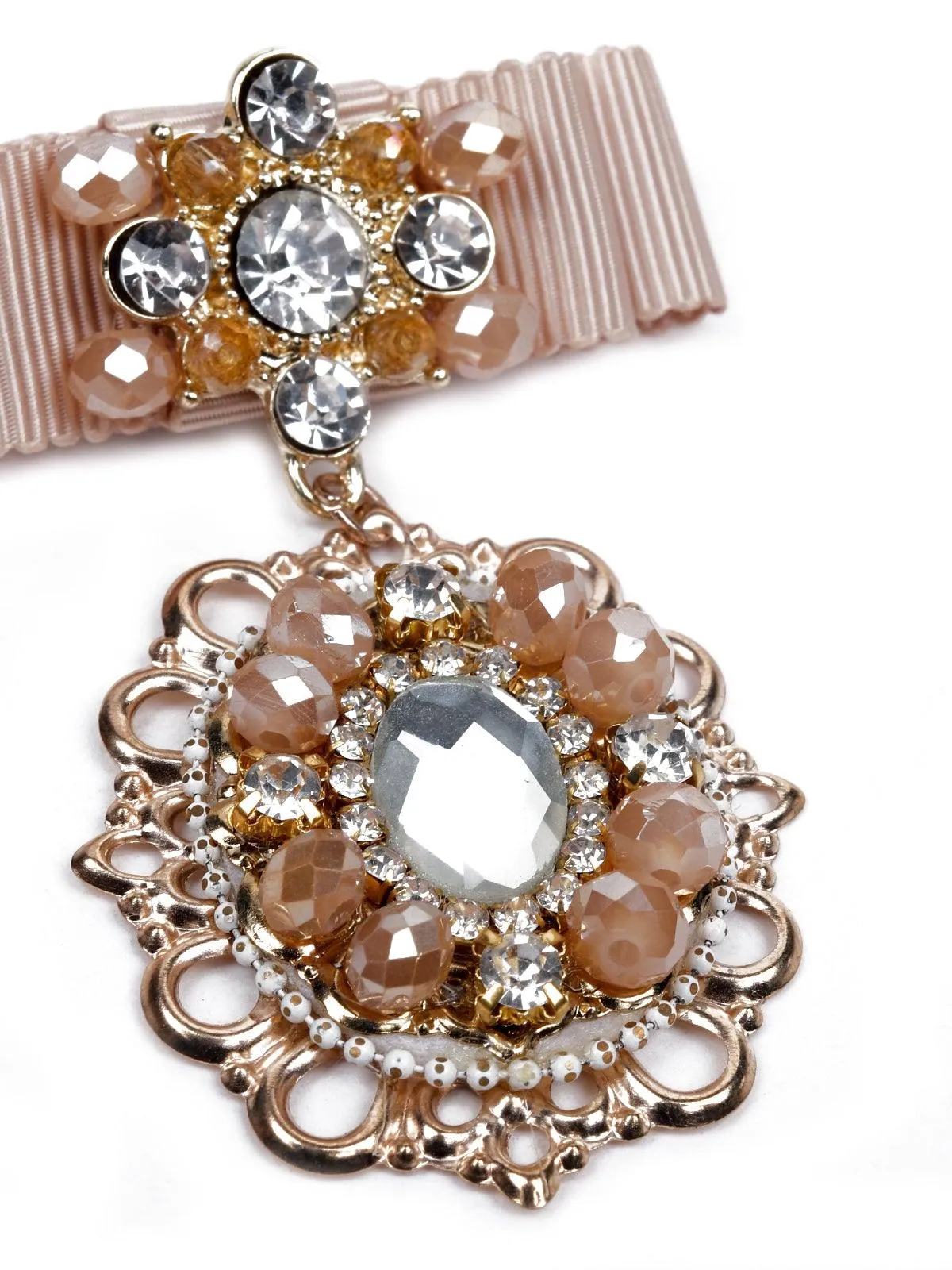 Odette Women Orange Metal Brooch