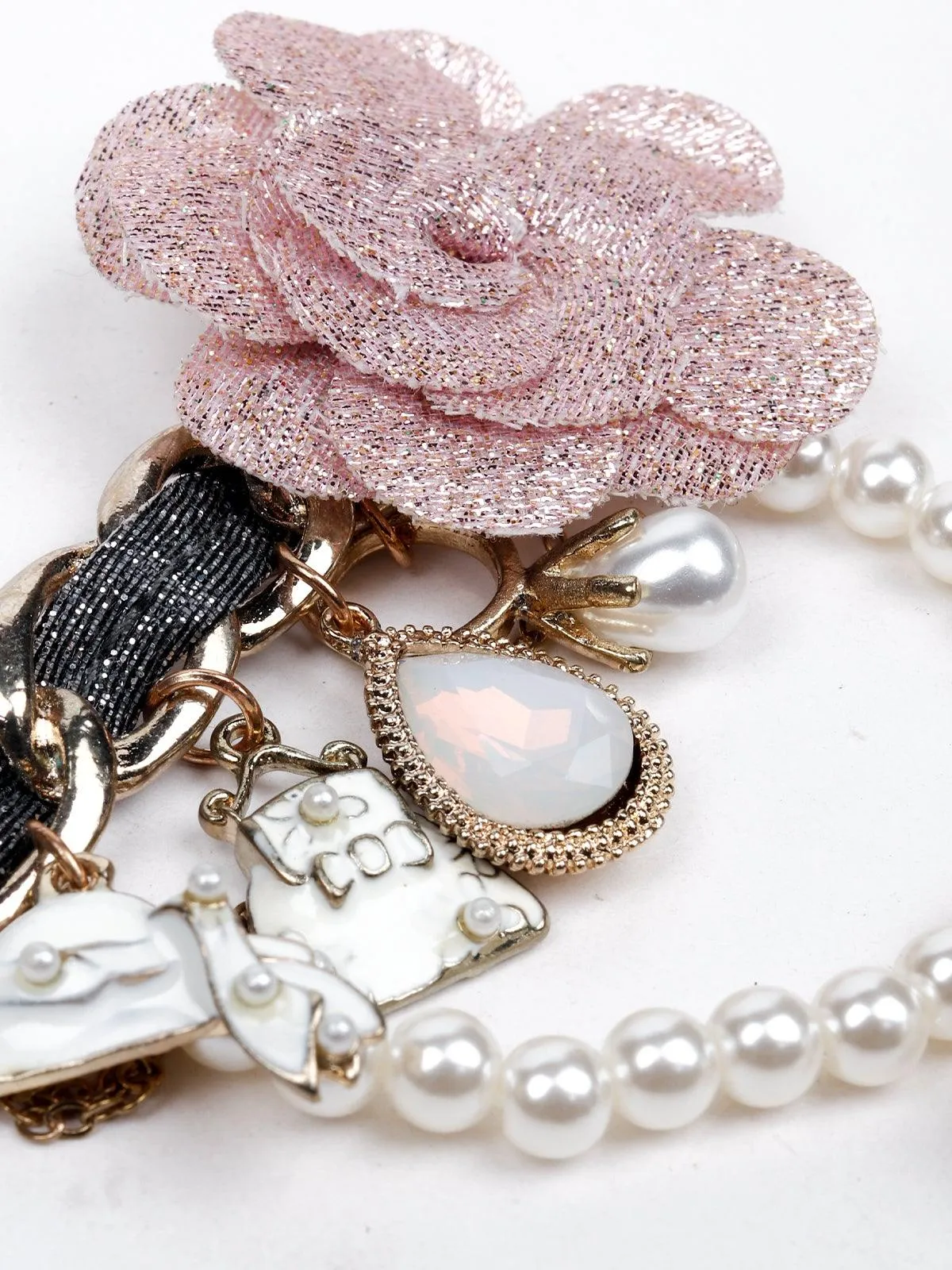 Odette Women Pink Metal Brooch