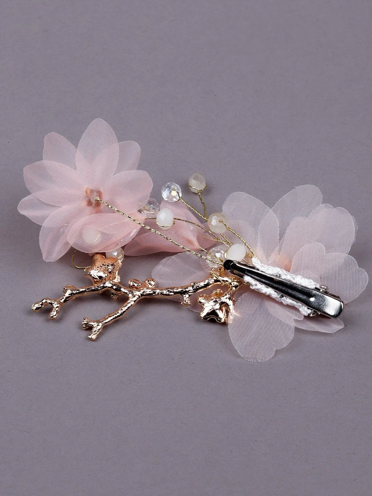 Odette Women Pink Sheerfabric Brooch
