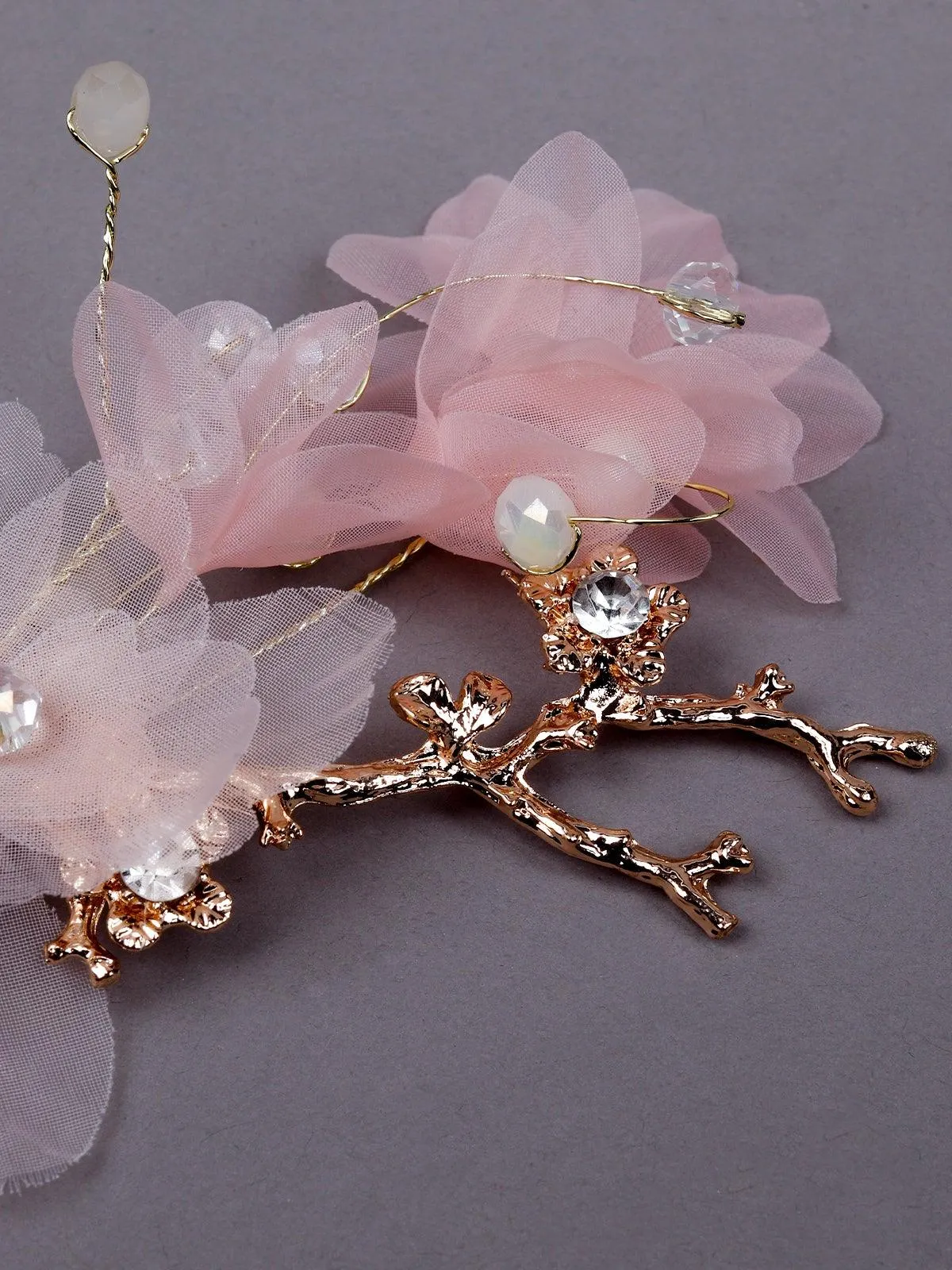 Odette Women Pink Sheerfabric Brooch