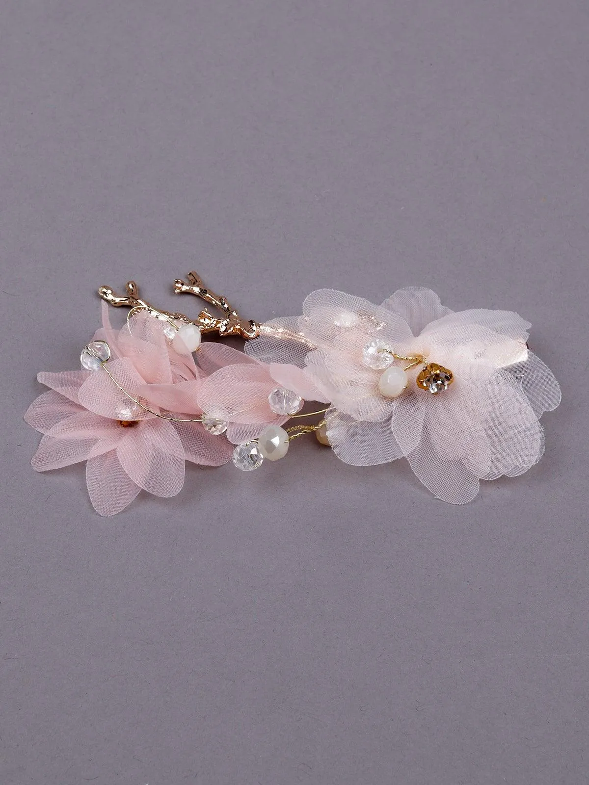 Odette Women Pink Sheerfabric Brooch