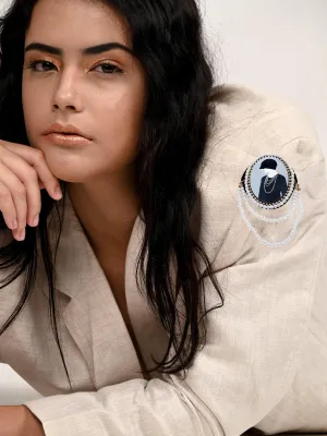 Odette Women White Metal Brooch