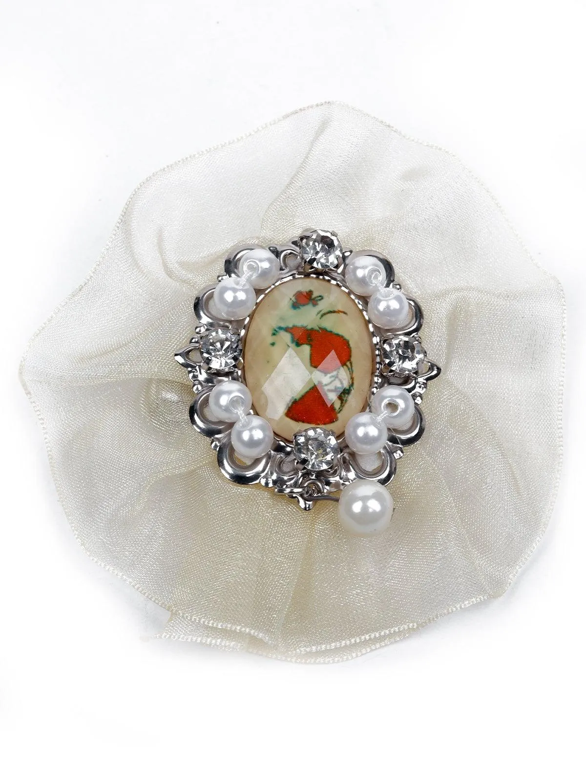 Odette Women White Metal Brooch