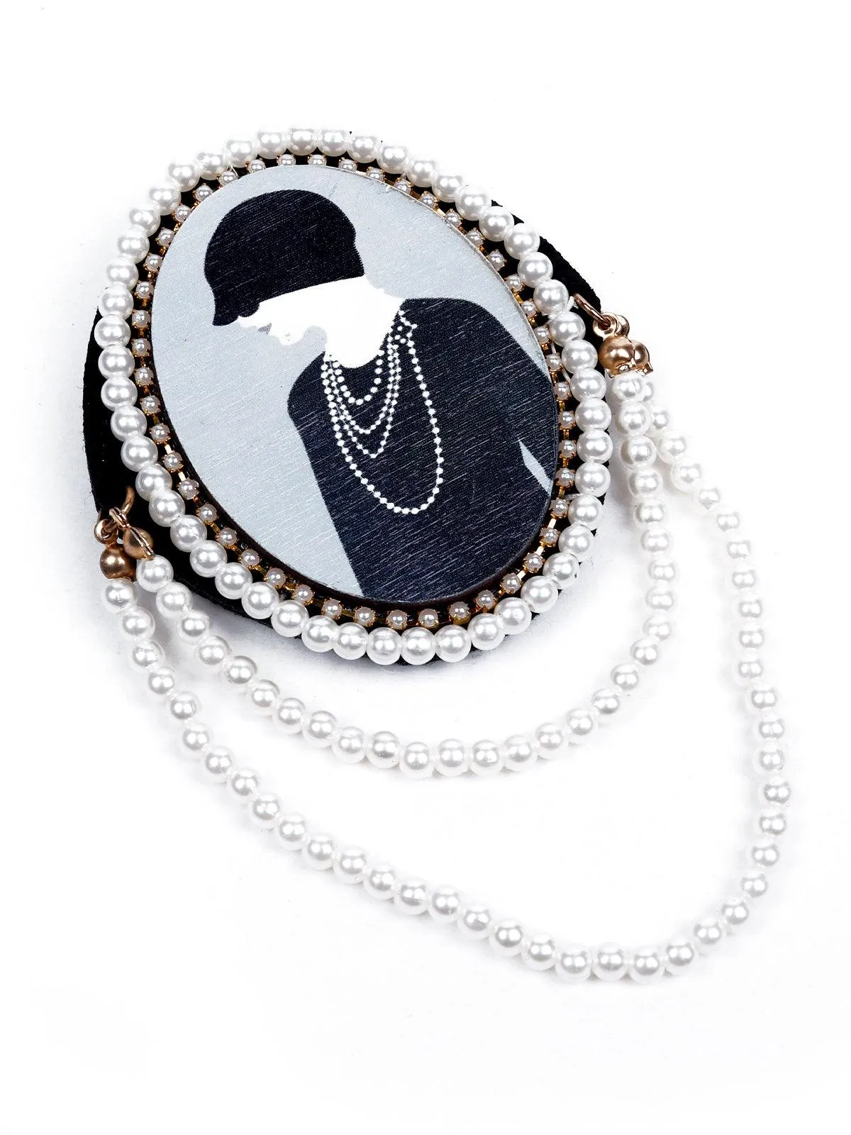 Odette Women White Metal Brooch