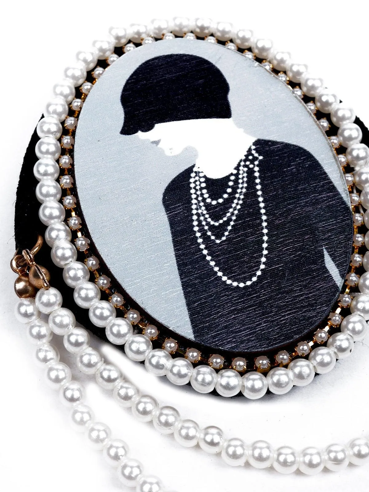 Odette Women White Metal Brooch