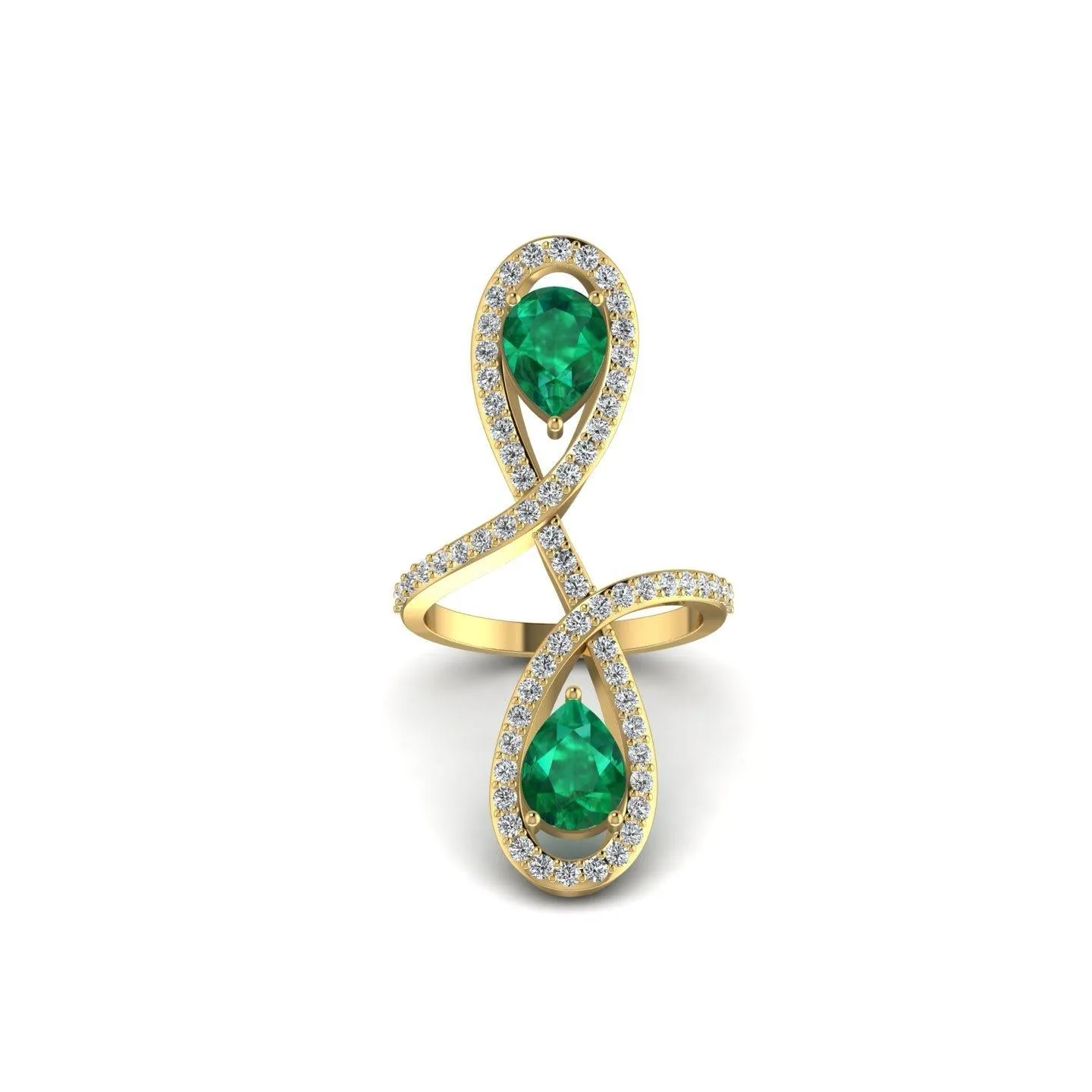Oiza Infinie Colored Diamond Ring in 18K Gold