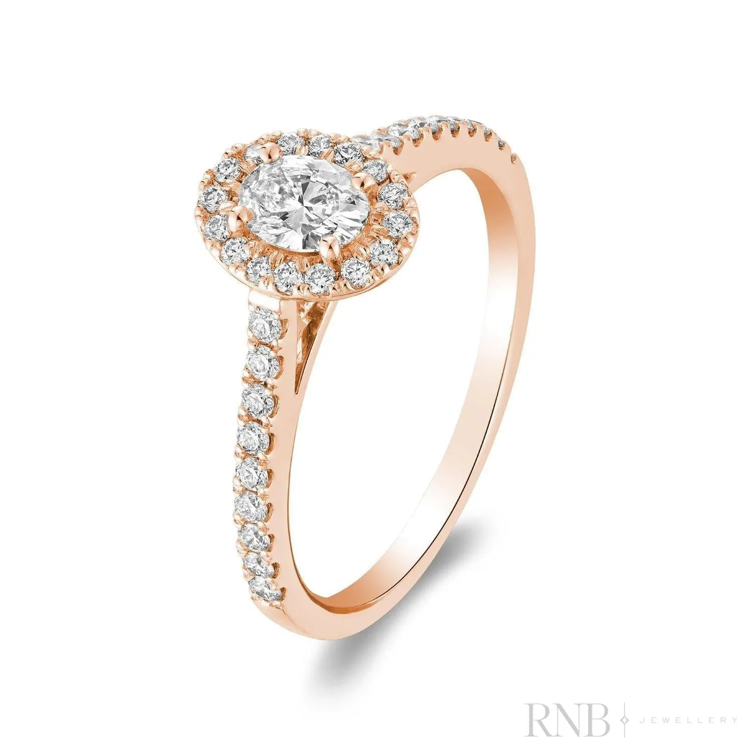 Oval Halo Diamond Engagement Ring
