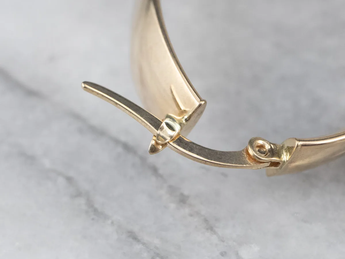 Oval Hoop Drop Earrings