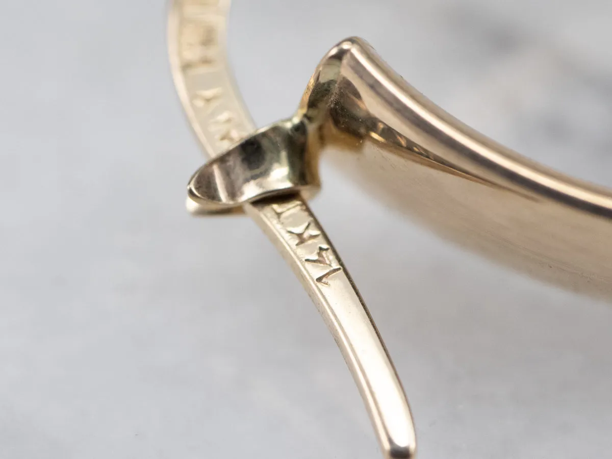 Oval Hoop Drop Earrings