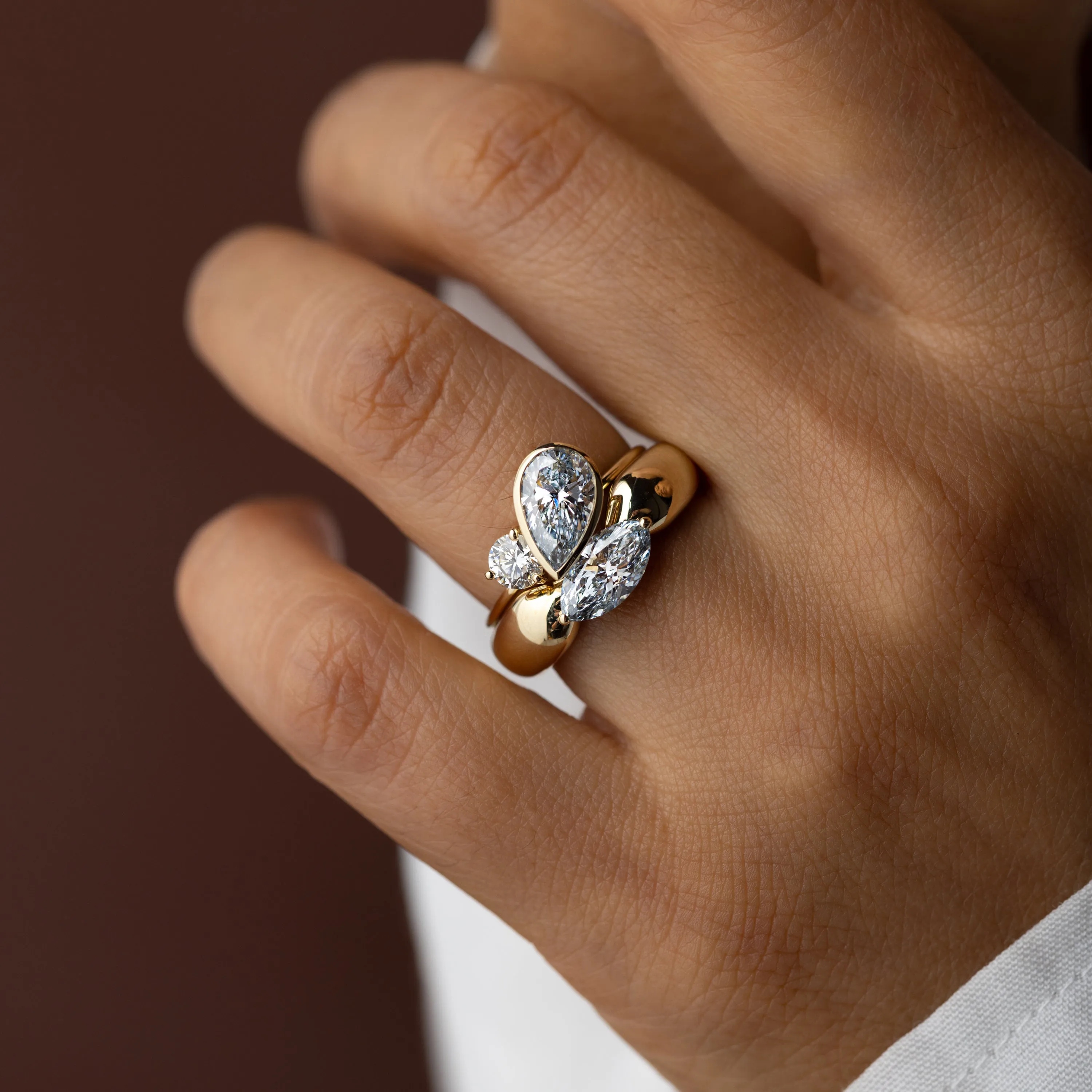 Paradox Band, 1.09ct. Lab-Grown Light Blue Diamond