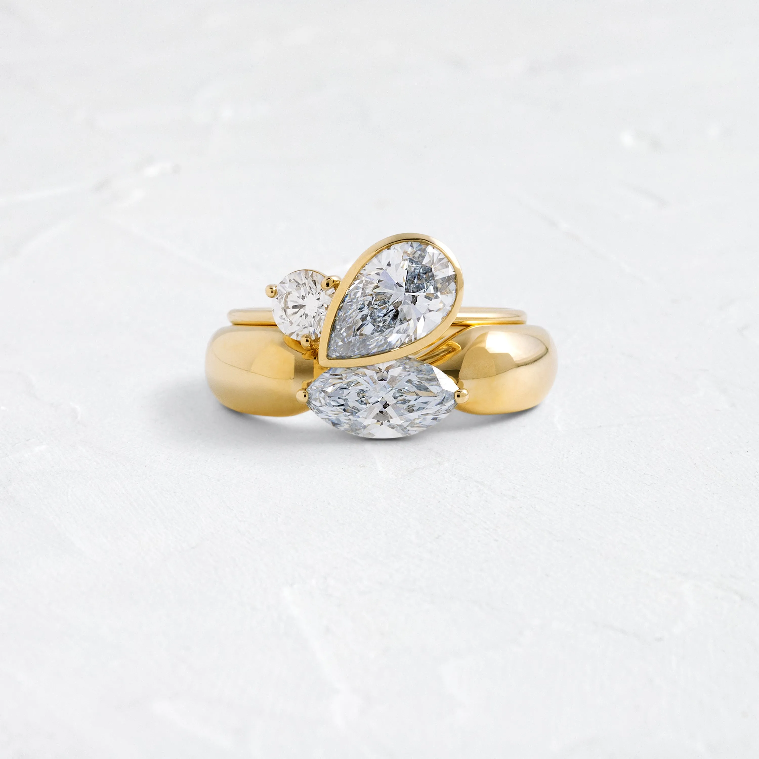 Paradox Band, 1.09ct. Lab-Grown Light Blue Diamond