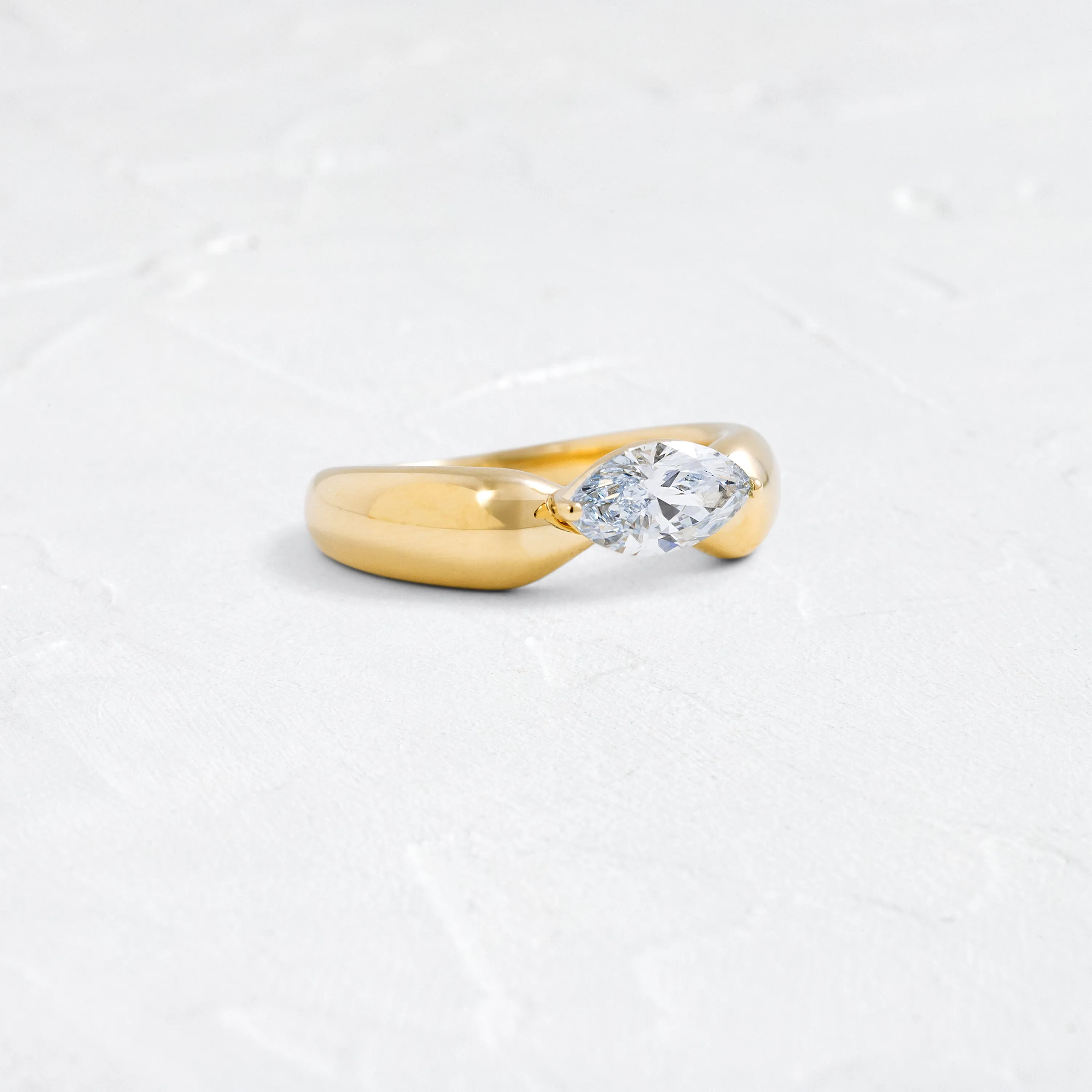 Paradox Band, 1.09ct. Lab-Grown Light Blue Diamond