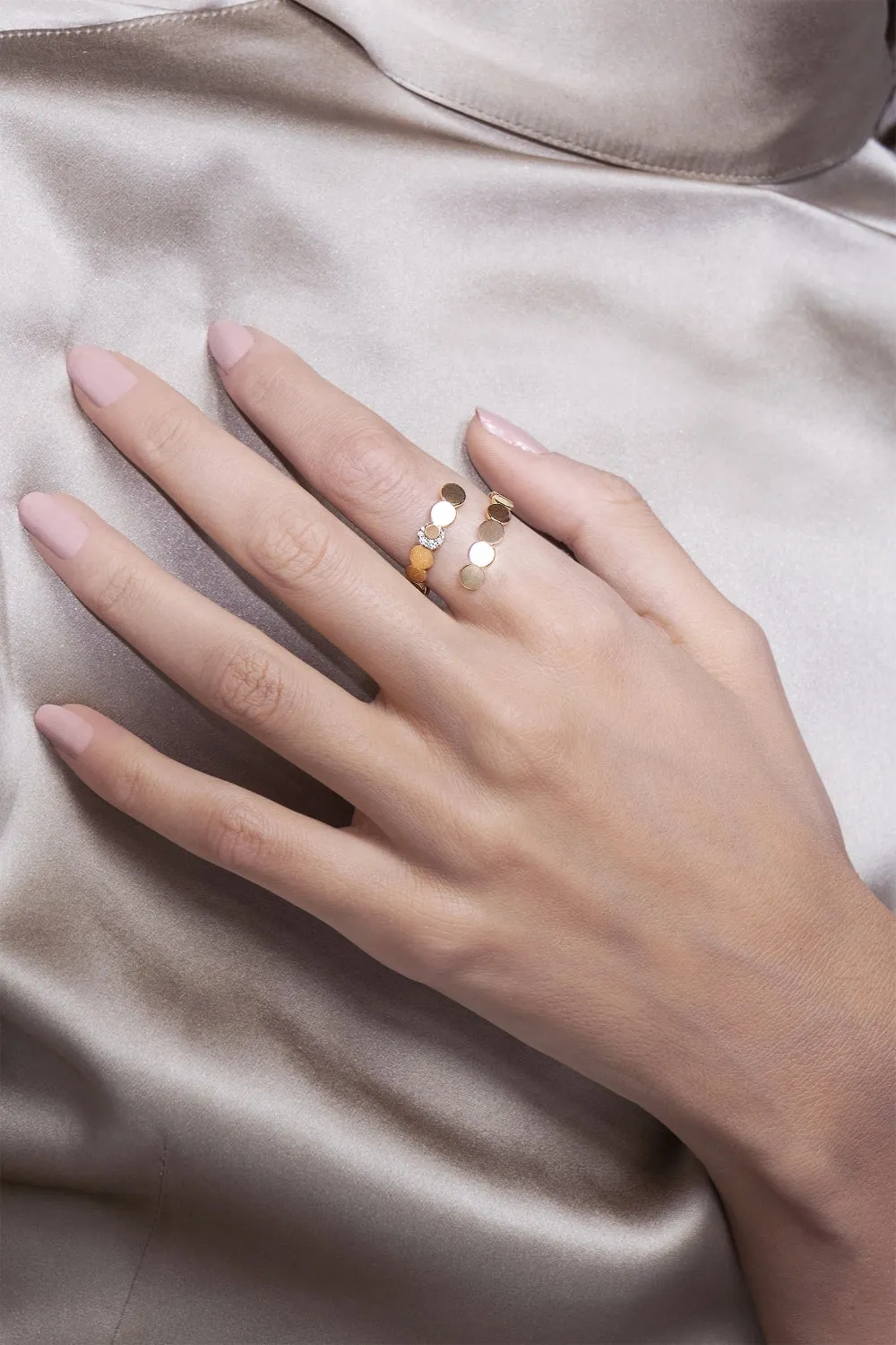 Pasquale Bruni Luce 18ct Rose Gold Diamond Crossover Ring Size Medium