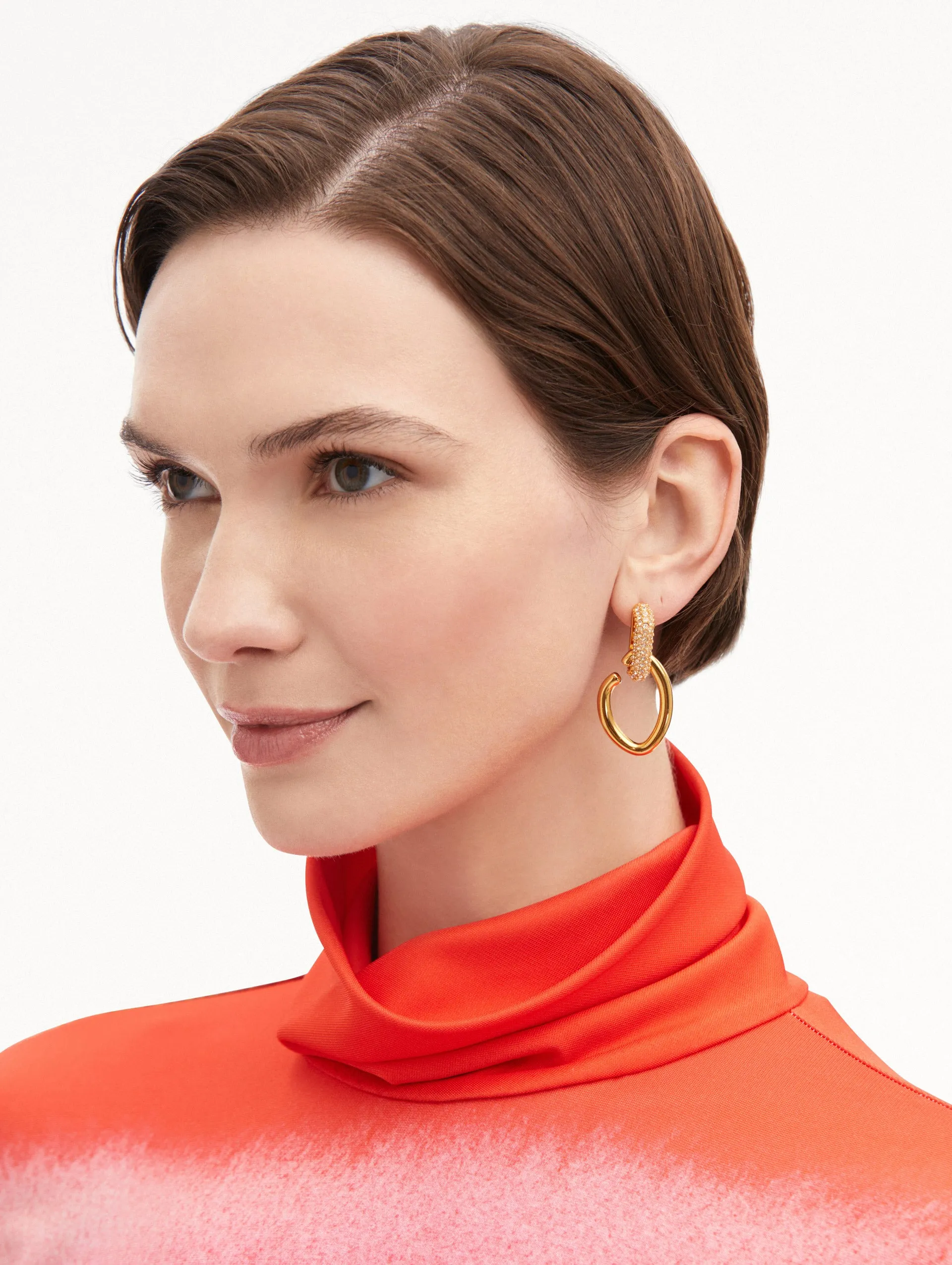 Pav?? O Drop Earrings