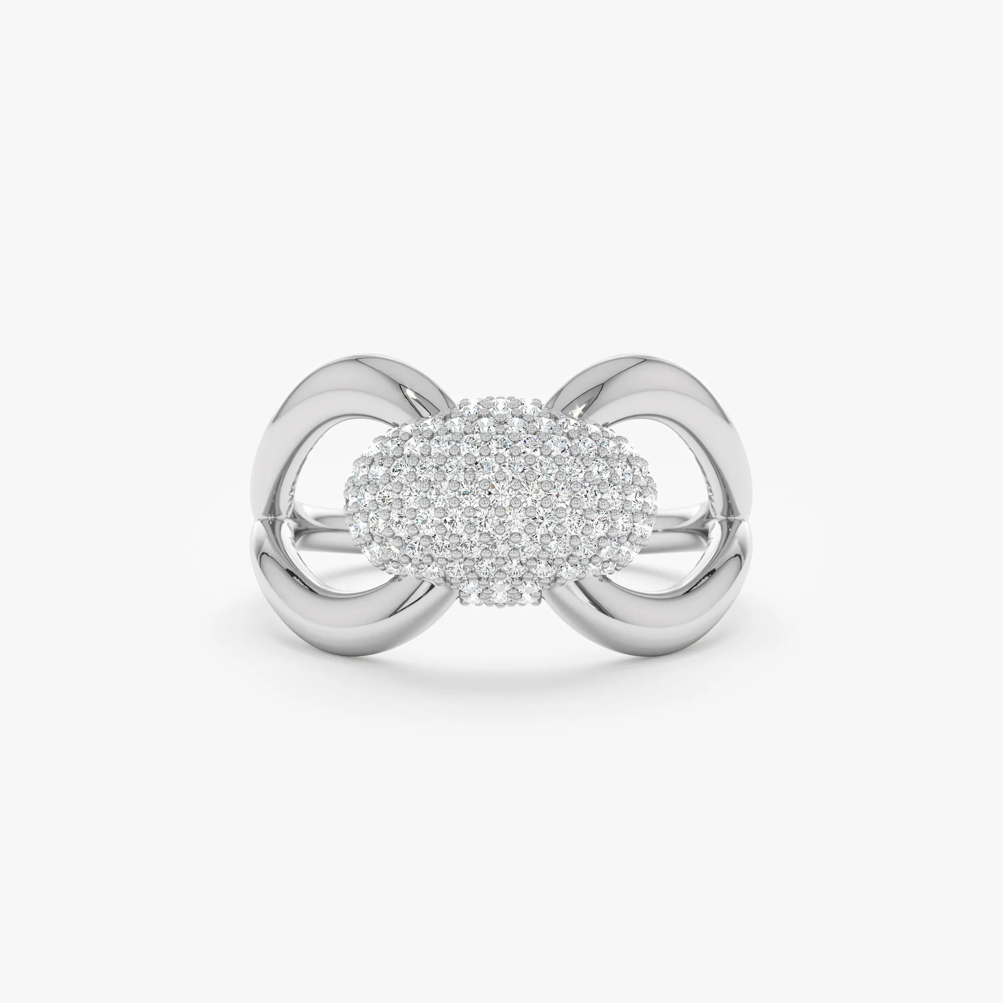 Pave Diamond Bow Ring, Izee