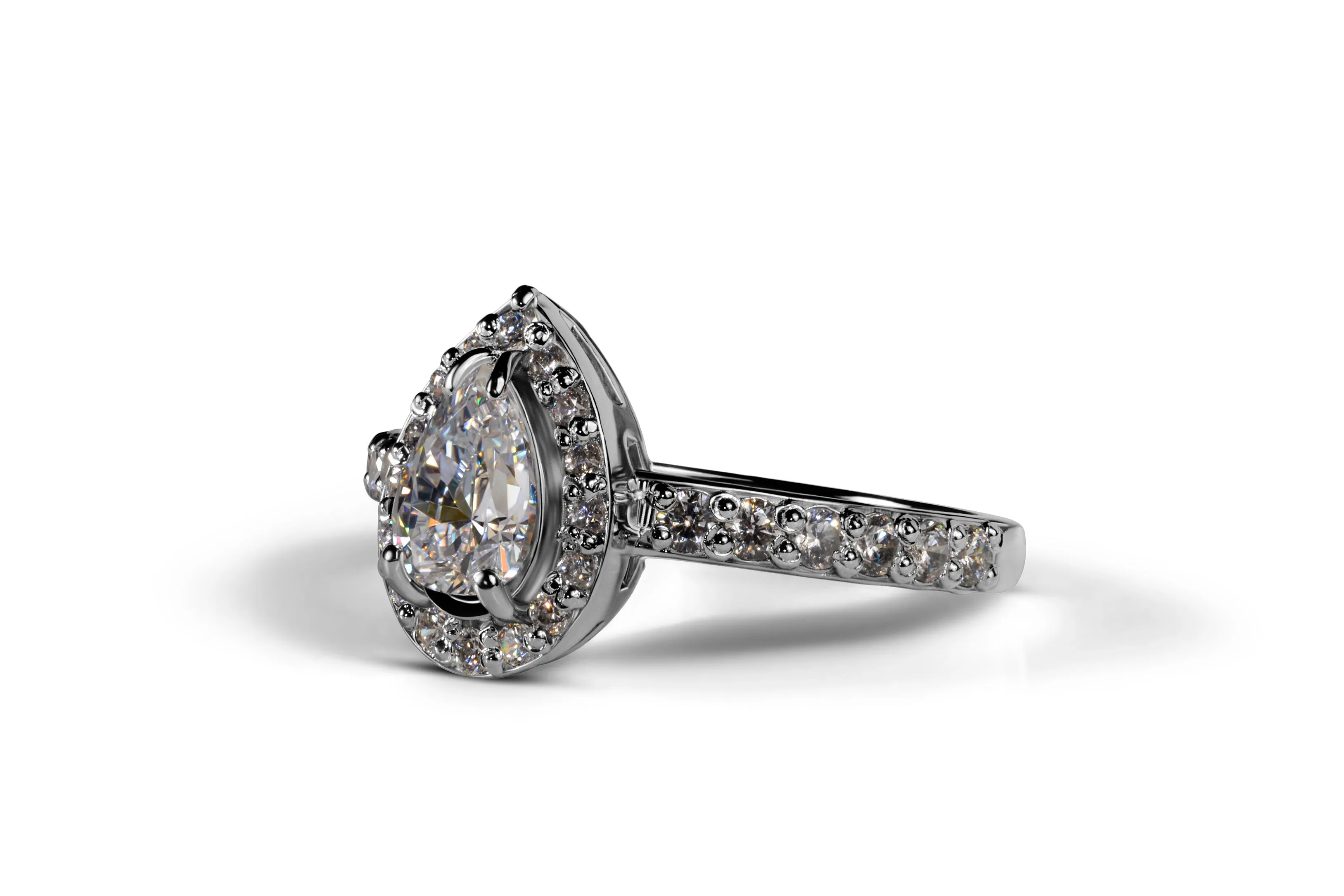 PEAR-FECTION MOISSANITE RING