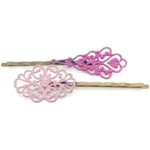 Perfect Harmony Bobby Pins (2 pack) - Ornate Metal Filigree Bobby Pins