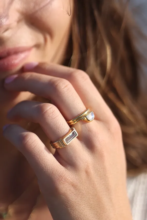 Phoebe Apatite Silver Ring