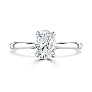 Platinum 1ct Oval Cut Laboratory Grown Diamond Solitaire