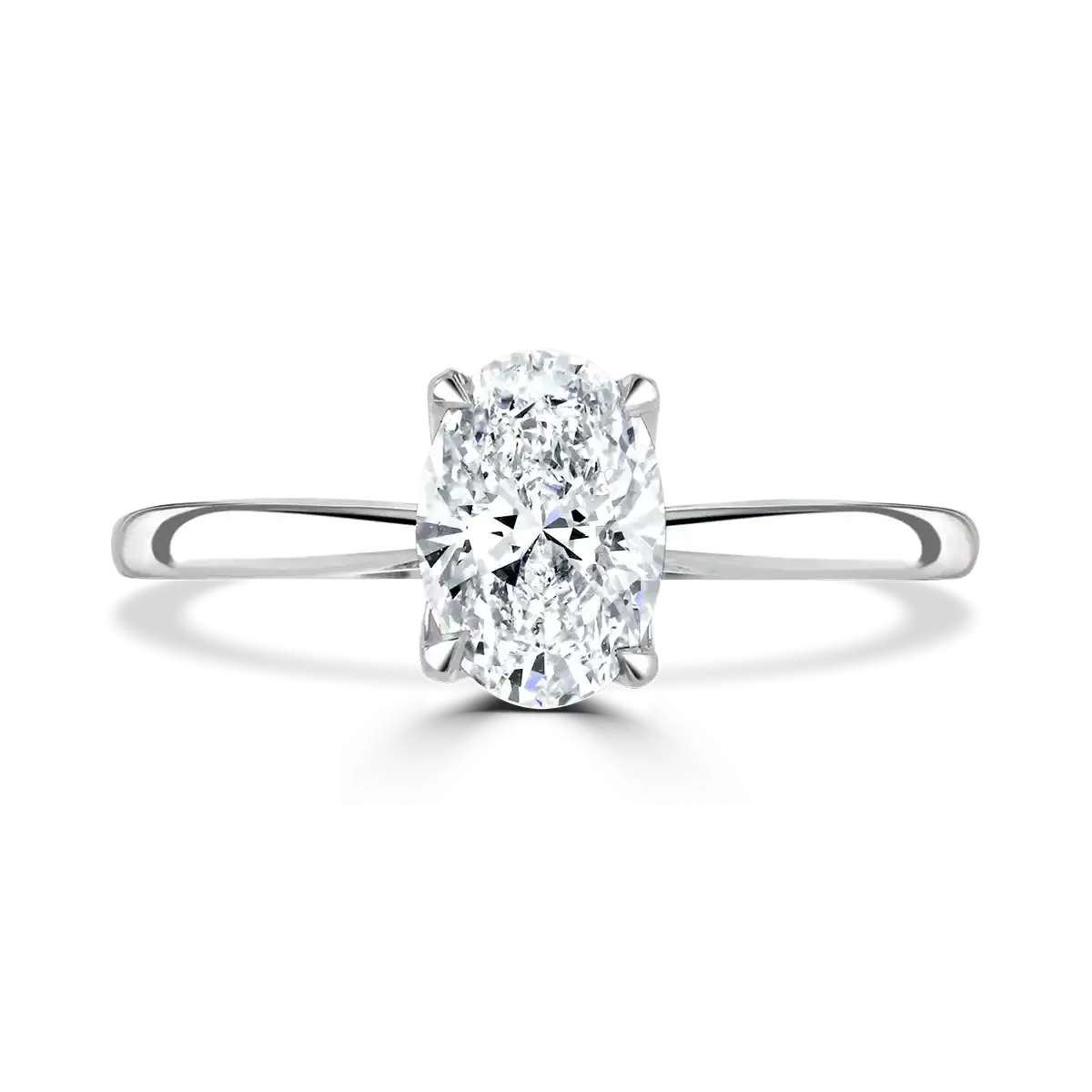 Platinum 1ct Oval Cut Laboratory Grown Diamond Solitaire