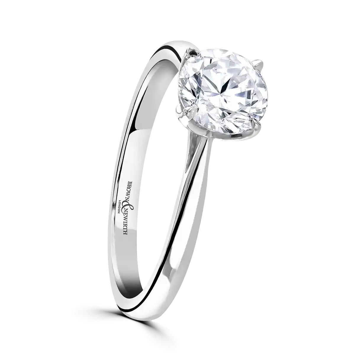 Platinum 2ct Round Brilliant Cut Laboratory Grown Diamond Solitaire