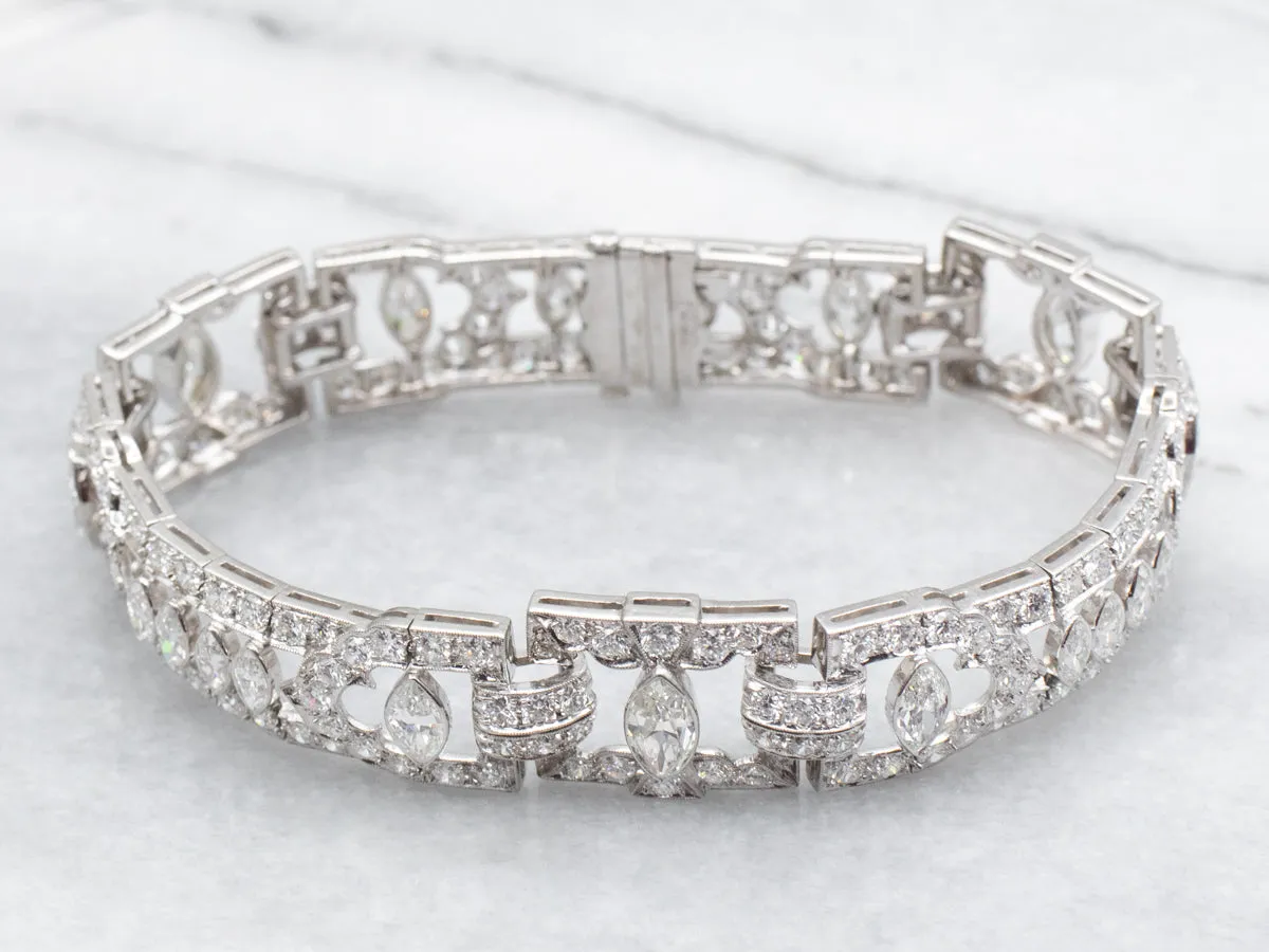 Platinum Art Deco Diamond Bracelet