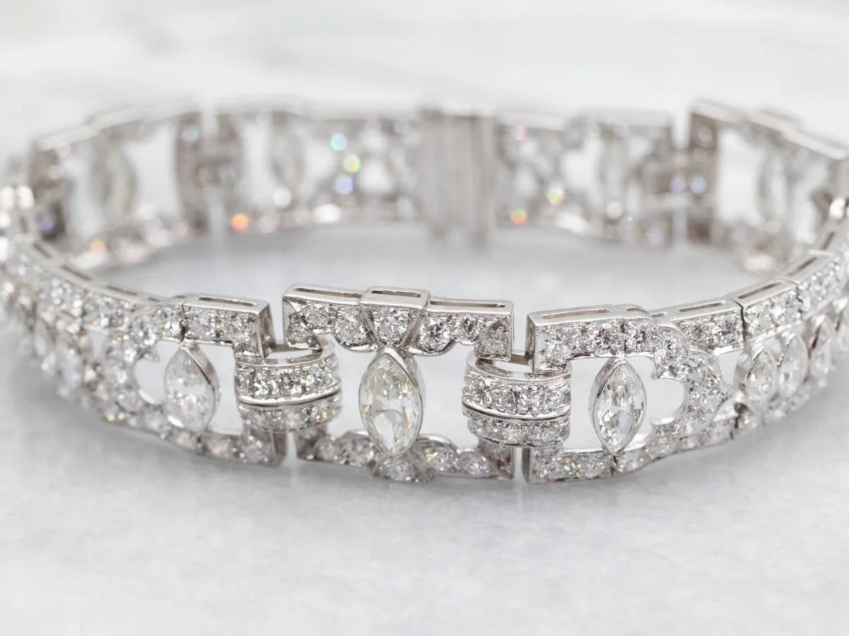 Platinum Art Deco Diamond Bracelet