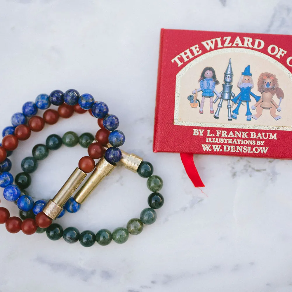 Polished Grass Agate Intention Bracelet