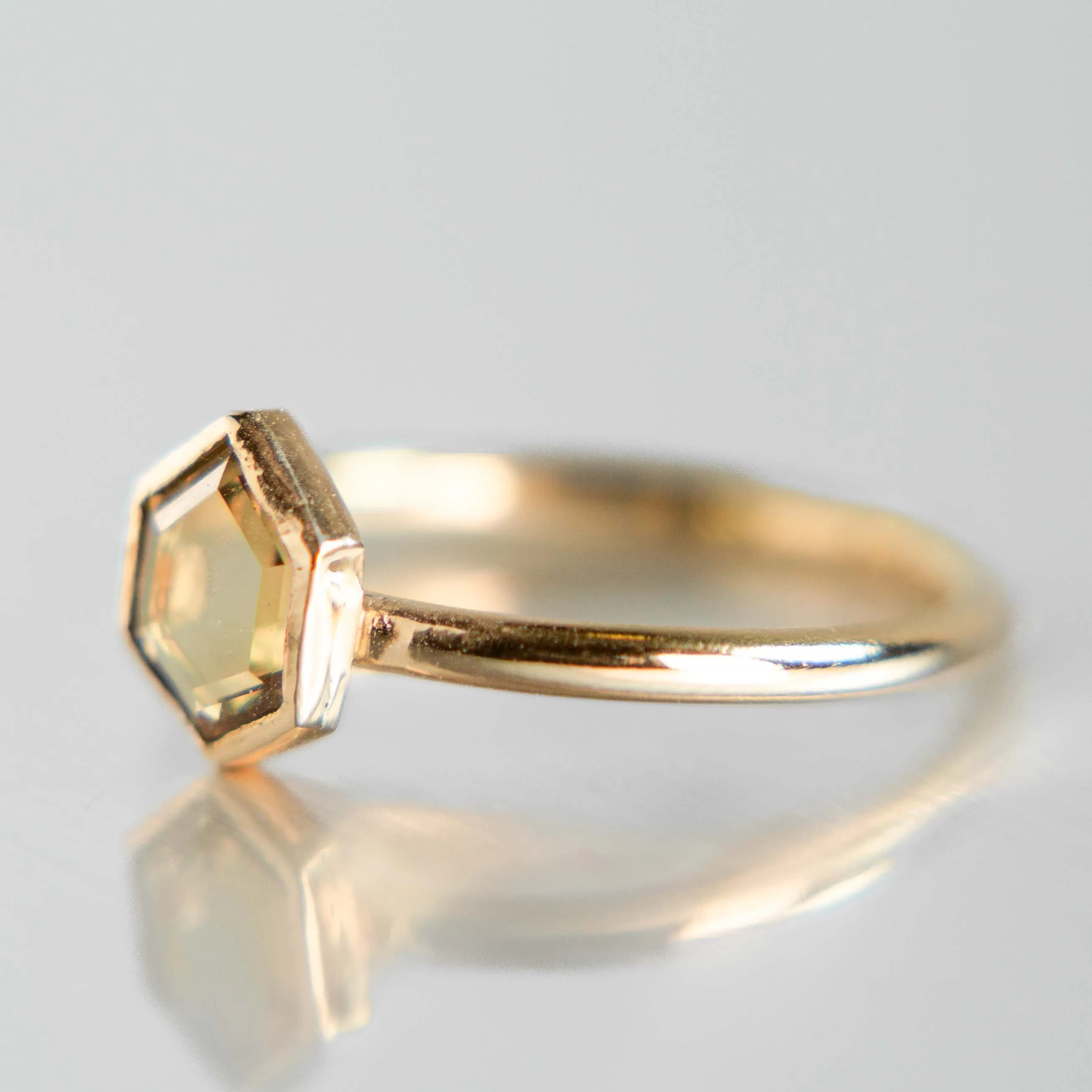 Portrait Cut Sapphire Ring
