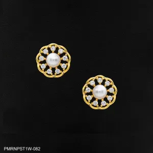 PREMIUM RATNA  PEARL STONE STUD  PMRNPST1W-082