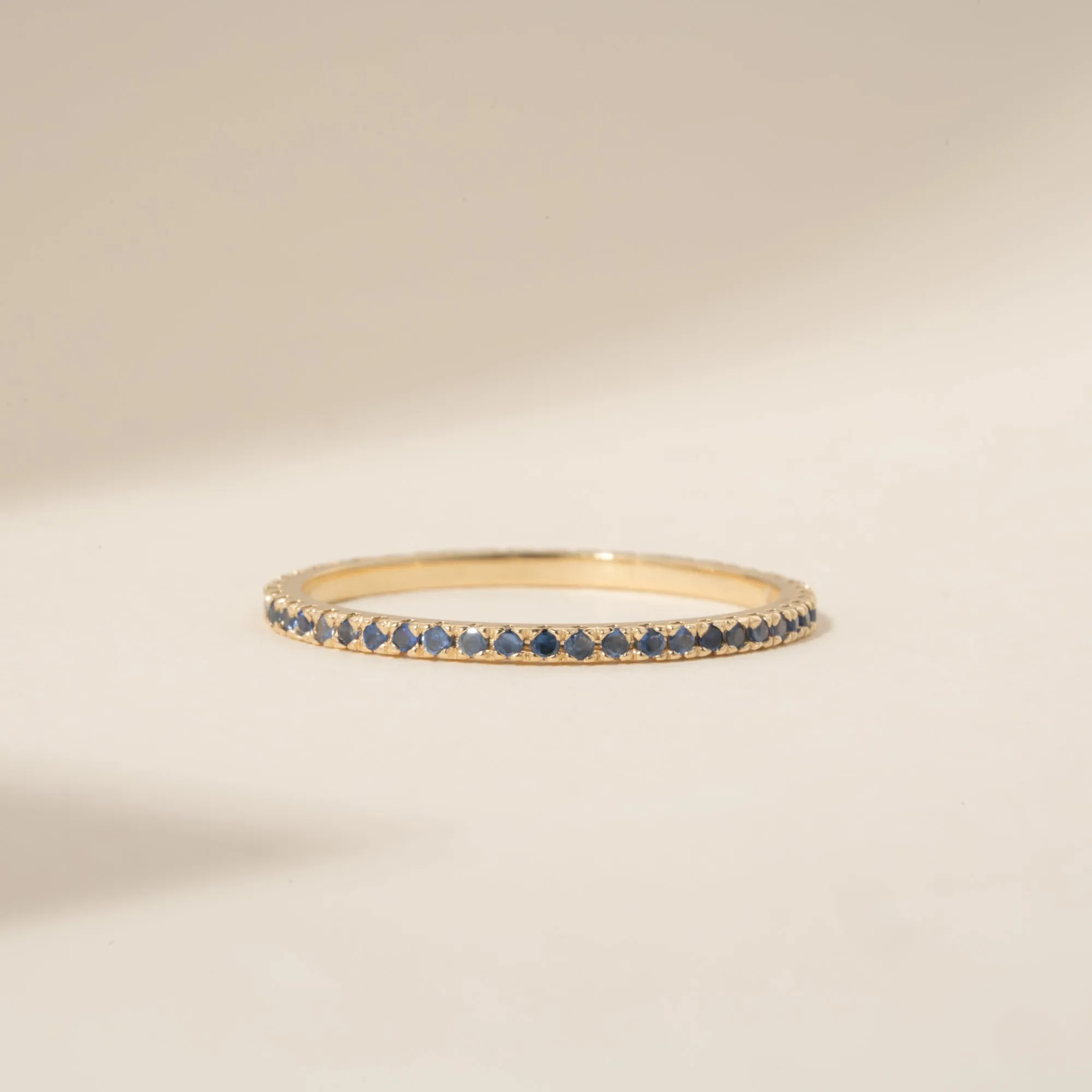 Prong Set Blue Sapphire Eternity Band, Kiki