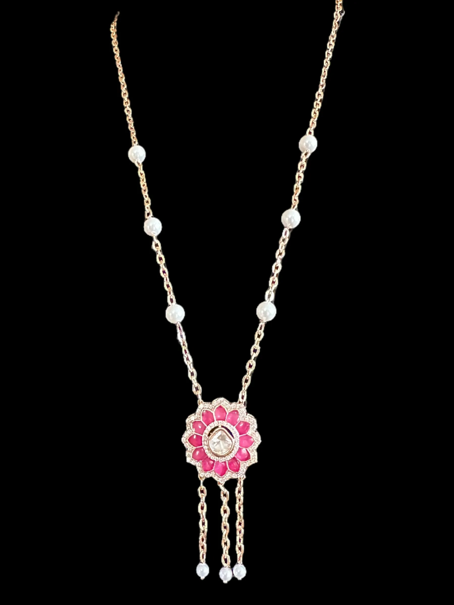 PS363  Eliza rose gold plated necklace ( READY TO SHIP )