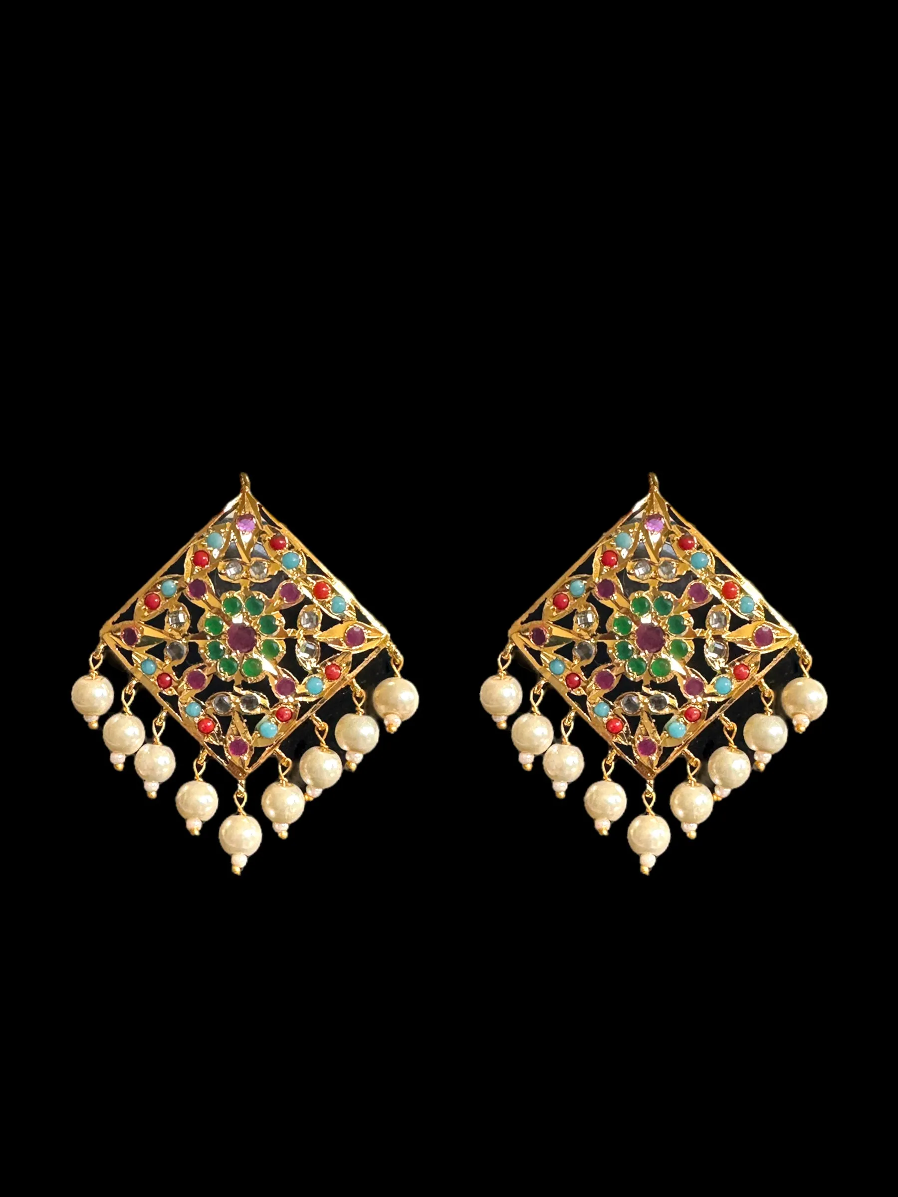 PS423 Aani pendant set (Navratan) (READY TO SHIP )