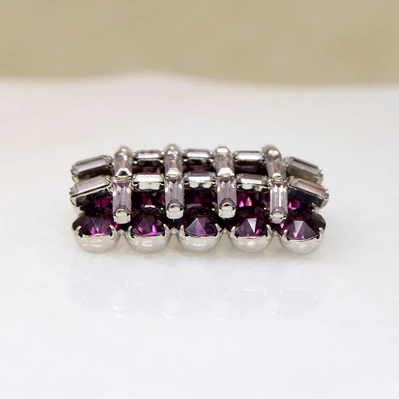 Purple Passion Crystal Brooch by Sherman