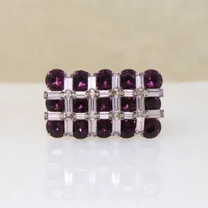 Purple Passion Crystal Brooch by Sherman